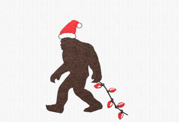 Bigfoot with Christmas Lights Embroidery Review