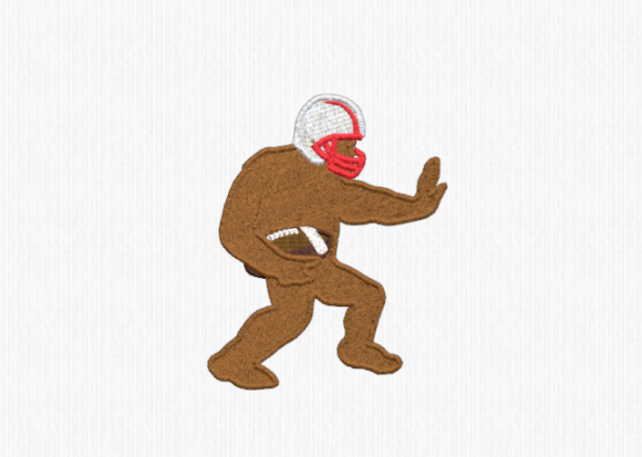 Bigfoot with Football and Helmet