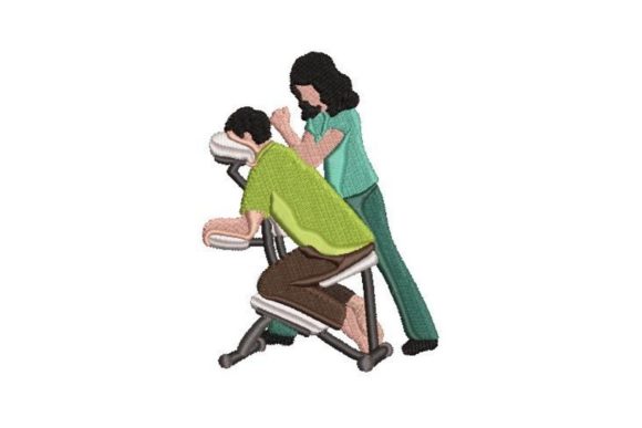 Masseur Giving Seated Massage