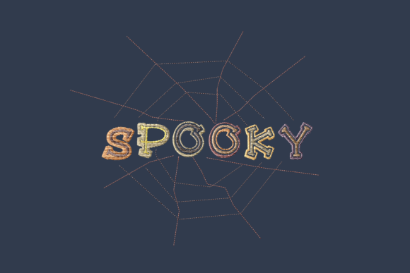 Spooky Lettering Spider Web